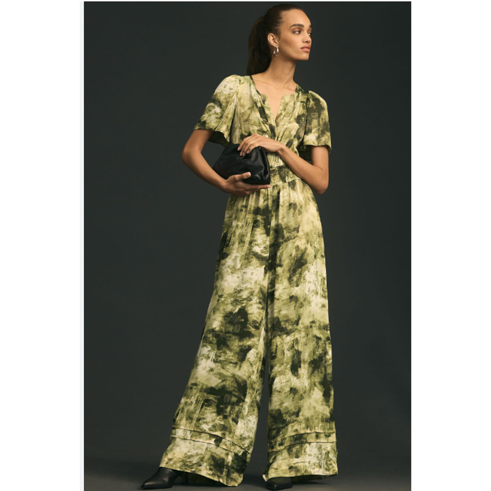 Anthropologie The Somerset Jumpsuit Printed Small NEW